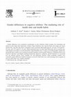 Research paper thumbnail of Gender Differences In Cognitive Abilities: The Mediating Role of Health State and Health Habits