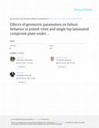 Research paper thumbnail of Effects of Geometric Parameters on Failure Behavior In Laminated Composite Plates With Two Parallel Pin-Loaded Holes