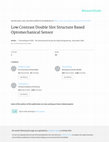 Research paper thumbnail of Low Contrast Double Slot Structure Based Optomechanical Sensor