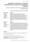 Research paper thumbnail of Assemblies, Referendums or Consultations? Social Representations of Citizen Participation, Revista Española de Investigaciones Sociológicas, número 157 - Enero/marzo de 2017.