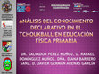 Research paper thumbnail of Análisis del conocimiento declarativo en el Tchoukball en educación física primaria