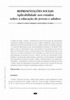 Research paper thumbnail of REPRESENTAÇÕES SOCIAIS Aplicabilidade nos estudos sobre a educação de jovens e adultos