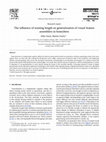 Research paper thumbnail of The influence of training length on generalization of visual feature assemblies in honeybees