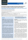 Research paper thumbnail of The Prevalence of Alcohol Consumption and Common Influencing Factors to Start Alcohol Consumption in Early Age: Health Fair Study in Dominica