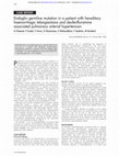 Research paper thumbnail of Endoglin germline mutation in a patient with hereditary haemorrhagic telangiectasia and dexfenfluramine associated pulmonary arterial hypertension