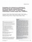 Research paper thumbnail of Prolongation d’un traitement par antivitamine K pendant dix-huit mois versus placebo au décours d’un premier épisode d’embolie pulmonaire idiopathique traité six mois : un essai randomisé multicentrique en double aveugle. Essai « PADIS-EP »