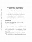 Research paper thumbnail of The probability that a small perturbation of a numerical analysisproblem is difficult