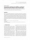 Research paper thumbnail of Interpolation techniques for building a continuous map from discrete wireless sensor network data