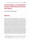 Research paper thumbnail of Contexts Matter: A Hydropolitical Analysis of Blue Nile and Yarmouk River Basins