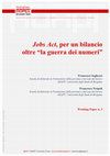 Research paper thumbnail of Jobs Act, per un bilancio oltre la "guerra dei numeri"