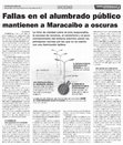 Research paper thumbnail of Fallas en el alumbrado público mantienen a Maracaibo a oscuras