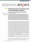 Research paper thumbnail of Cloaking of solar cell contacts at the onset of Rayleigh scattering