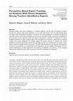 Research paper thumbnail of Perceptions About Expert Teaching for Students With Severe Disabilities Among Teachers Identified as Experts