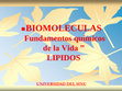 Research paper thumbnail of Fundamentos químicos de la Vida " LIPIDOS