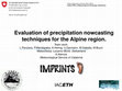 Research paper thumbnail of Evaluation of precipitation nowcasting techniques for the Alpine region