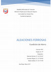 Research paper thumbnail of Aleaciones Ferrosas : Fundicion de Hierro