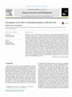 Research paper thumbnail of Investigation of the effect of multidimensionality in PEM fuel cells