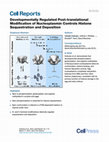 Research paper thumbnail of Developmentally Regulated Post-translational Modification of Nucleoplasmin Controls Histone Sequestration and Deposition