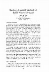 Research paper thumbnail of Sanitary Landfill Method of Solid Waste Disposal