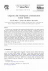 Research paper thumbnail of Linguistic and extralinguistic communication in deaf children