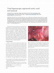 Research paper thumbnail of Total laparoscopic suprarenal aortic coral reef removal