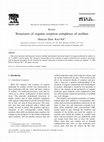 Research paper thumbnail of Structures of organic sorption complexes of zeolites