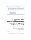 Research paper thumbnail of An Application of the Objects’ Layout Optimization Models in the Ergonomic Analysis—A Case Study