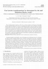 Research paper thumbnail of Can Lorentz transformations be determined by the null Michelson-Morley result? Podem as transformações de Lorentz ser determinadas pelo resultado nulo de Michelson-Morley