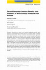 Research paper thumbnail of Brooks, P. J., Kempe, V. & Donachie, A. (2011). Second language learning benefits from similarities in word endings: Evidence from Russian. Language Learning, 61, 1142-1172