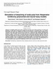 Research paper thumbnail of Simulation of bleaching of soda pulp from Hesperaloe funifera by polynomial and neural fuzzy models