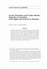 Research paper thumbnail of Sexual Orientation and Gender Identity Minorities in Transition: LGBT Rights and Activism in Myanmar