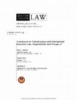 Research paper thumbnail of Conclusion to 'Global Justice and International Economic Law: Opportunities and Prospects