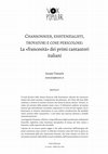 Research paper thumbnail of Chansonnier, esistenzialisti, trovatori e cose pericolose: La «francesità» dei primi cantautori italiani