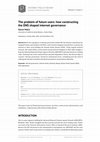 Research paper thumbnail of The problem of future users: how constructing the DNS shaped internet governance