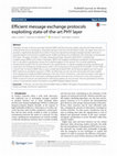 Research paper thumbnail of Efficient message exchange protocols exploiting state-of-the-art PHY layer