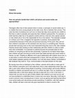 Research paper thumbnail of How can parents handle their child's cell phone and social media use appropriately?