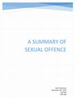 Research paper thumbnail of A SUMMARY OF SEXUAL OFFENCE