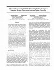 Research paper thumbnail of Dynamic programming model for determining bidding strategies in sequential auctions: quasi-linear utility and budget constraints