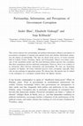 Research paper thumbnail of Partisanship, Information, and Perceptions of Government Corruption