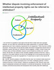 Research paper thumbnail of Whether dispute involving enforcement of intellectual property rights can be referred to arbitration