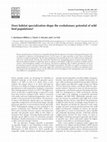 Research paper thumbnail of Does habitat specialization shape the evolutionary potential of wild bird populations