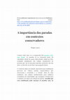 Research paper thumbnail of A importância das paradas em contextos conservadores