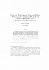 Research paper thumbnail of Ideal and Real Japanese Monetary Policy: A Comparative Analysis of Actual and Optimal Policy Measures