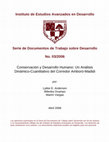 Research paper thumbnail of Conservaci�n y Desarrollo Humano: Un An�lisis Din�mico Cuantitativa del Corredor Ambor�-Madidi