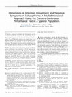 Research paper thumbnail of Dimensions of Attention Impairment and Negative Symptoms in Schizophrenia