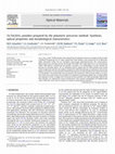 Research paper thumbnail of (Sr,Tm)ZrO3 powders prepared by the polymeric precursor method: Synthesis, optical properties and morphological characteristics