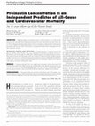 Research paper thumbnail of Proinsulin Concentration Is an Independent Predictor of All-Cause and Cardiovascular Mortality: An 11-year follow-up of the Hoorn Study