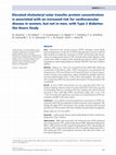 Research paper thumbnail of Elevated cholesteryl ester transfer protein concentration is associated with an increased risk for cardiovascular disease in women, but not in men, with Type 2 diabetes: the Hoorn Study