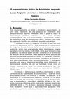 Research paper thumbnail of O expressivismo lógico de Aristóteles segundo Lucas Angioni: um breve e introdutório quadro teórico