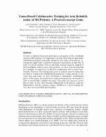 Research paper thumbnail of Game-based collaborative training for arm rehabilitation of MS patients: a proof-of-concept game